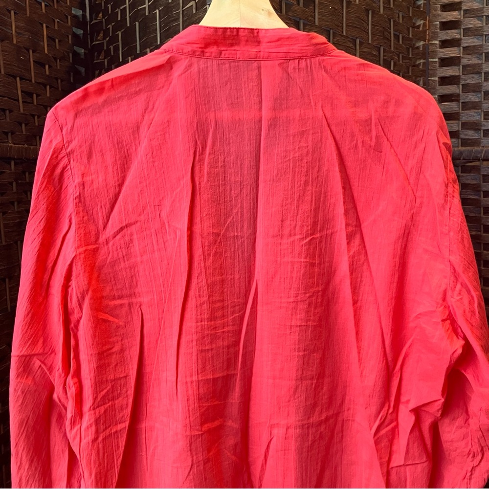 Lauren Ralph Lauren Red Pink Dress Coverup Women Lightweight Beach Size Large - Picture 10 of 11